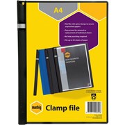 A4 MARBIG CLAMP FILE BLACK 2003002