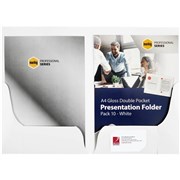 MARBIG PRESENTATION FOLDERS PRO SERIES DOUBLE POCKET GLOSS PK10
