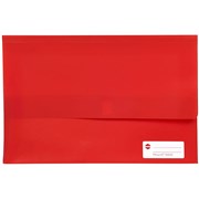 MARBIG POLYPICK DOCUMENT WALLET FOOLSCAP 25MM GUSSET RED