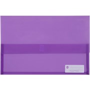 MARBIG POLYPICK DOCUMENT WALLET FOOLSCAP 25MM GUSSET PURPLE