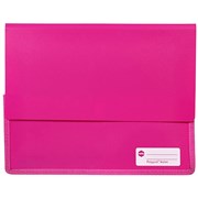 MARBIG POLYPICK DOCUMENT WALLET A4 HEAVY DUTY PINK