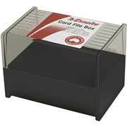 SWS SYSTEM CARD FILE BOXES 400 Cap 102x152mm 4x6 Black