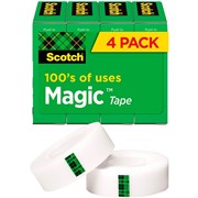 SCOTCH 810 MAGIC TAPE VALUE PACKS 19MMX25M PK4