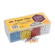 PAPER CLIPS VINYL COATED ASSORTED COLOUR SECTIONED PACK PK800