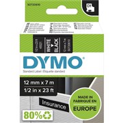 DYMO D1 TAPE WHITE ON BLACK 12MM X 7M SD45021 ROLL