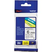 BROTHER TZE211 PTOUCH TAPE 6MMX8M BLACK ON WHITE TAPE