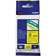 BROTHER TZE621 PTOUCH TAPE 9MMX8M BLACK ON YELLOW TAPE