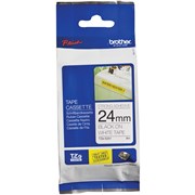 BROTHER TZS251 PTOUCH TAPE 24MM BLACK ON WHITE STRONG ADHESIVE