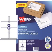AVERY LASER LABEL L7165 991X677  8 PER PAGE WHITE 959006