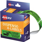 AVERY ACCOUNT REMINDER LABELS PRINTED FRIENDLY REMINDER DMR1964R4 PK125