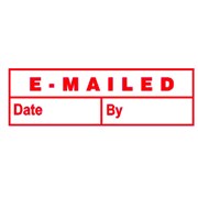 DESKMATE PRE INK STAMP RED E10 EMAILED DATE  BY