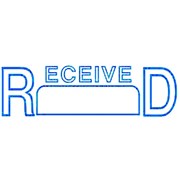 DESKMATE PRE INK STAMP BLUE RECEIVED DATE SPACE R01B