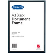 A3 QFRAME CERTIFICATE FRAME BLACK WALL MOUNTABLE