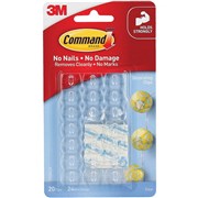 COMMAND CLEAR DECORATOR CLIP 20 PACK 17026CLR