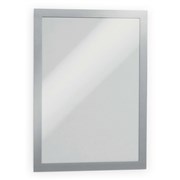 DURABLE MAGAFRAME SIGN HOLDER A4 ADHESIVE BACK SILVER PACK 2