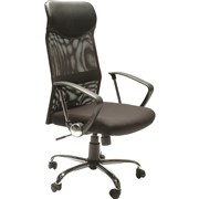 STAT MESH BACK EXECUTIVE CHAIR HIGH BACK WITH ARMS BLACK
