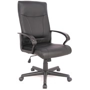HEMSWORTH EXEC CHAIR HIGH BACK WITH ARMS SOFT RIMMED WHEELS