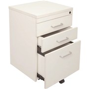 RAPID SPAN MOBILE PEDESTAL 3 Drawer Natural White