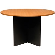 LOGAN MEETING TABLE 1200 Diameter Beech  Ironstone