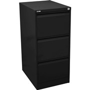 GO 3 DRAWER FILING CABINET H1016XW460XD620MM BLACK RIPPLE