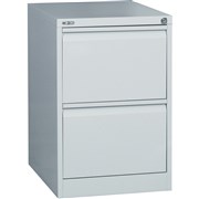 GO 2 DRAWER FILING CABINET H705xw460xd620mm Silver Grey