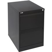GO 2 DRAWER FILING CABINET H705XW460XD620MM BLACK RIPPLE