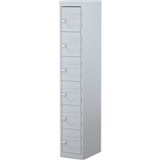 STEELCO PERSONNEL LOCKER 6 Door Silver Grey H1830XW305mm