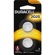 DURACELL SPECIALITY BUTTON BATTERY DL2025 LITHIUM 2 PACK