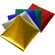 FOIL DECROTIVE RAINBOW SQUARES PACK 100 ASSORTED