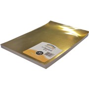 RAINBOW FOIL BOARD GOLD A4 PACK OF 50