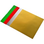 RAINBOW KINDER SQAURES 254X254 CHRISTMAS RED GREEN GOLD AND SILVER ASSORTED PK100