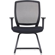 RAPIDLINE VISITOR CHAIR MESH VISITOR CHAIR BLACK FABRIC SEAT BLACK MESH