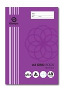 OLYMPIC  TUDOR GRID BOOKS A4 48 PAGE 10MM GRID RULED G104
