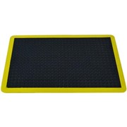 BUBBLE MAT 600 x 900mm Black  Yellow Edge