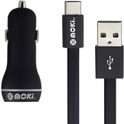 Moki TypeC Cable With Car Charger Black