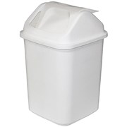 COMPASS RECTANGULAR SWING Lid Bin 20Litres White