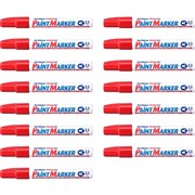 ARTLINE 400 PAINT MARKERS 23MM BULLET RED PACK OF 15