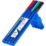STAEDTLER TRIPLUS WALLET 437 MSB4 BALLPOINT PEN ASSORTED PACK OF 4