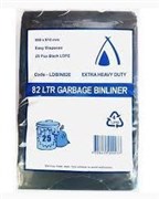 82L GARBAGE BAGS BLACK HEAVY DUTY PK25