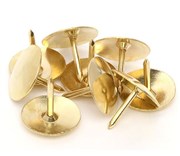 DRAWING PINS THUMB TACK BRASS ACO 975281 PK100 GLIDIN