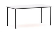 EKO SYSTEM CANTEEN TABLE 1200MM X 750MM WHITE TOP BLACK FRAME