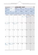 COLLINS CALENDAR WALL PLANNER Wiro 12 Month to View 210x297mm 2027