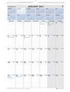 COLLINS CALENDAR SERIES WIRO WALL PLANNER 394X577MM 2027