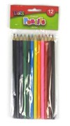 PENCIL COLOURED DATS PK12 ASSORTED COLOURS