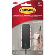 COMMAND DECORATIVE HOOK 17034MBES MEDIUM SINGLE MATTE BLACK