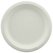 EARTH ECO SUGARCANE ROUND PLATE WHITE 180MM 7 INCH CTN500 NP9250