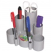 ITALPLAST DESK CADDY TIDY TUBE BLACK I30BLACK