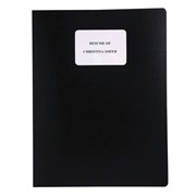 A4 MARBIG RESUME FILE 10 POCKET BLACK