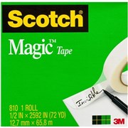 SCOTCH MAGIC 810 12mmX66 MAGIC TAPE ROLL
