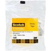 SCOTCH 500  502 EVERYDAY STICKY TAPE 18MMX33M ROLL1